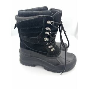 Thermo Lite Mens 9 Wide Winter Snow Boots Black Insulated Duck Weatherproof Warm